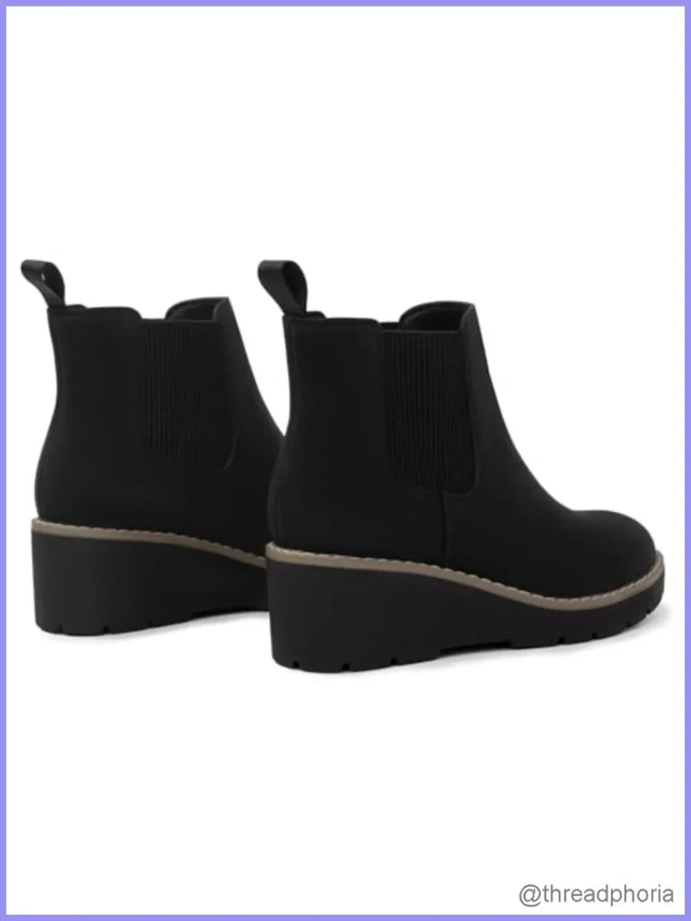 Girls Slip On Chelsea Wedge Ankle Boots